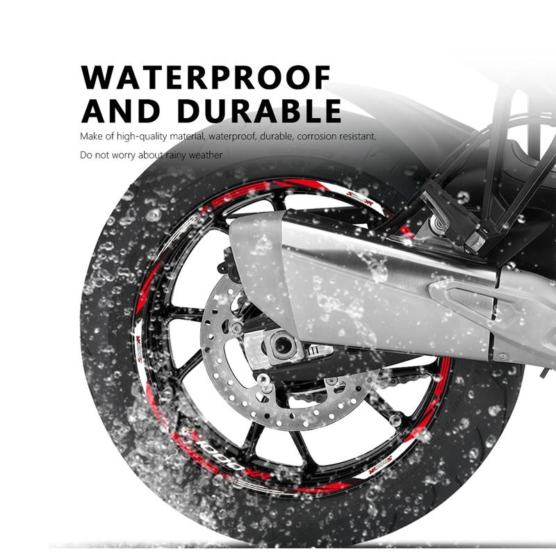 Motorcycle Wheel Sticker Waterproof Rim Strip for BMW S1000XR 2023 S 1000 XR S1000 XR 2015-2024 Accessories 17 Inch Wheel Decals