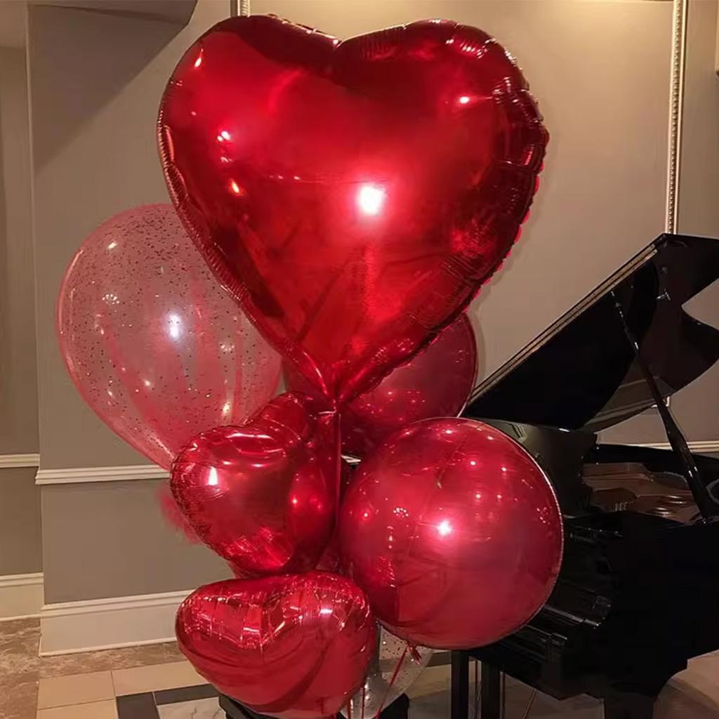 32-Zoll Übergroßer Herzförmiger Aluminiumfolienballon, Hochzeitszimmer-Arrangement, Hochzeitsantrag-Geständnis, Hochzeitsdekoration, Geburtstag