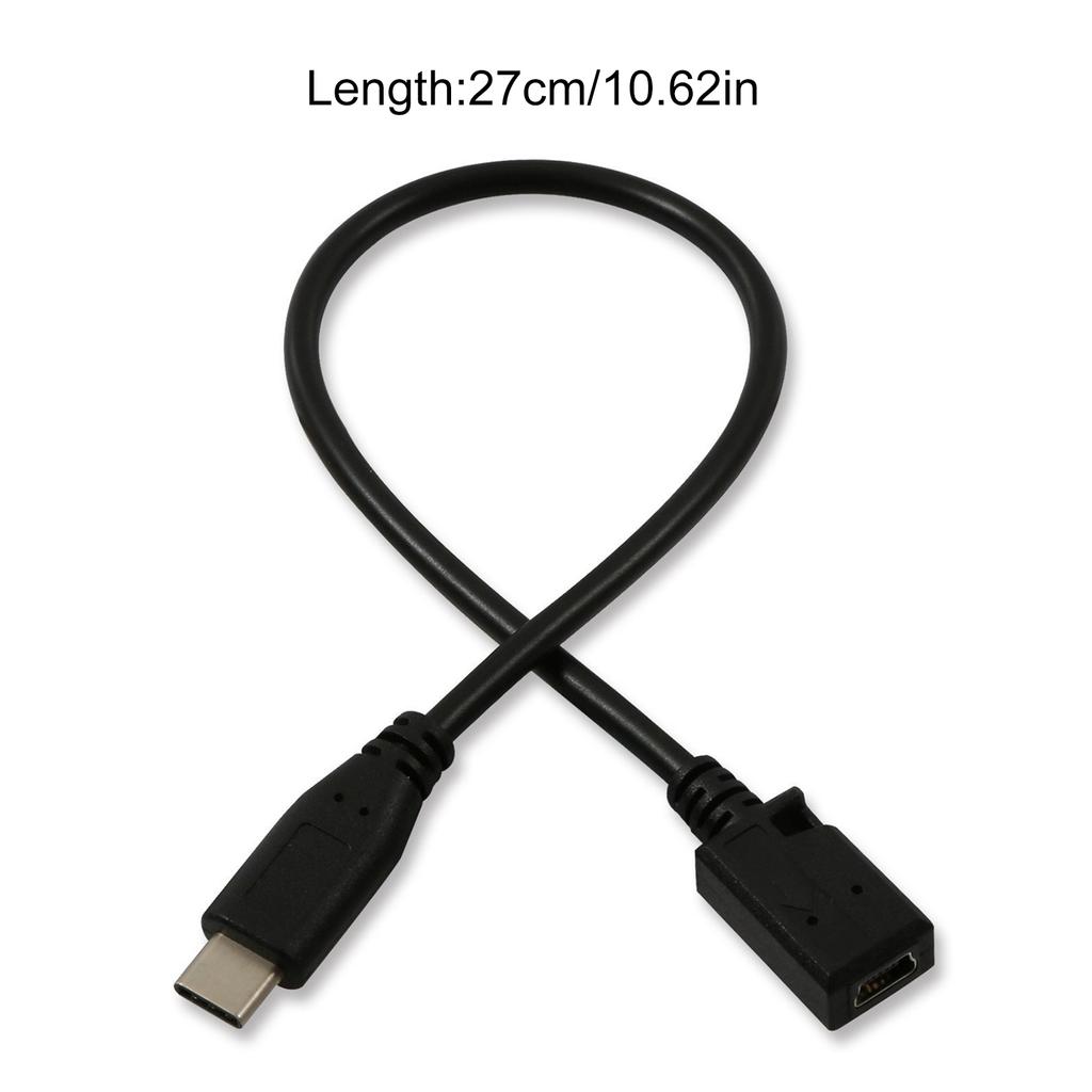 USB 5Pin Buchse auf Typ C Stecker Konvertierungsadapter Kabel Konverter Kabel unterstützt 5V2A Aufladen & 480Mbps Datenübertragung