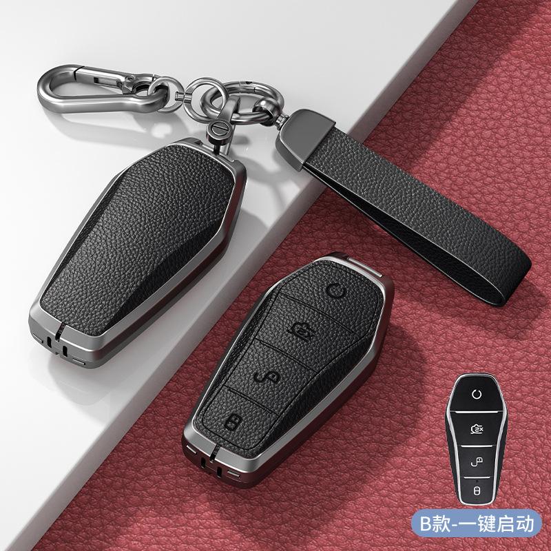 Metal Car Key Case Remote Cover Shell Holder Protector Fob For Byd Atto 3 2 Song Pro Shark 6 Atto 1 8 Seal U Sealion 5 6 7 8