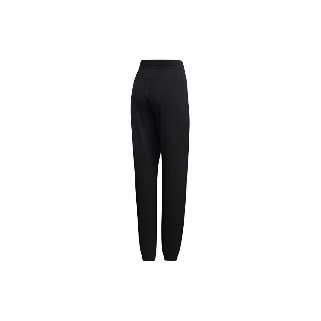 Adidas Essentials Plain Logo Print Solid Color Elastic Sports Casual Pants Women Bottoms Black GD2897