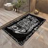 West Coast Clown Mask Area Rug, Gothic Black White Non-Slip Machine Washable Floor Mat for Game Room Office Home Decor