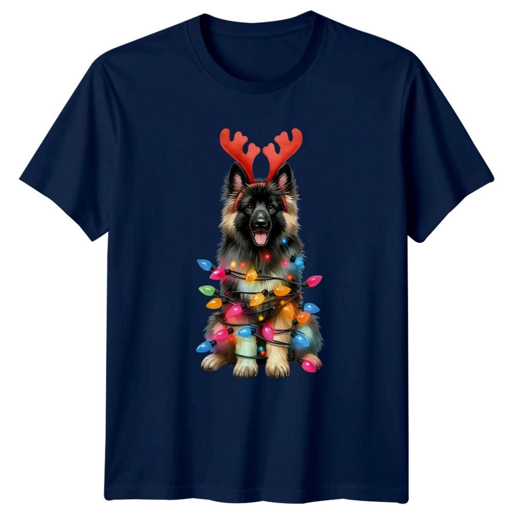 Festive Dog Christmas Holidays Unisexs TShirt Unisexs Tee Graphic Unisex Top