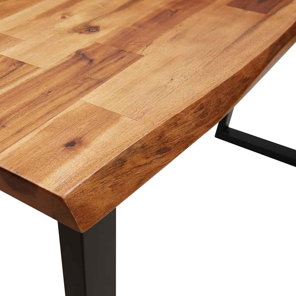 Console Table with Live Edge 140 x 40 x 80 cm Solid Acacia Wood