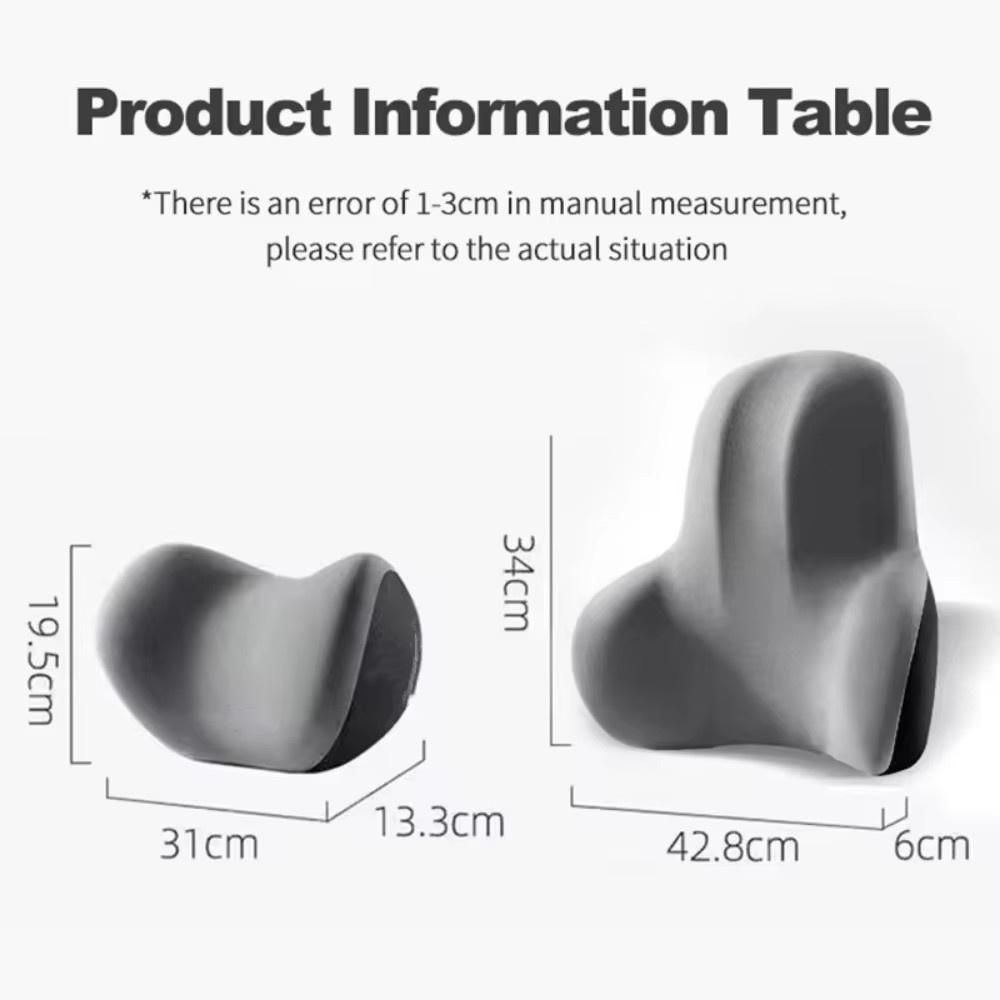 Car Headrest Seat Lumbar Support Black Neck Pillow For Car Supplies Universal Neck Pillow Waist Cushion Car Seat Car Assesories