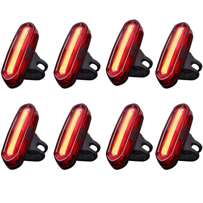 LED Ultra Bright Red Bicycle Lights USB Rechargeable Riding Taillights Road Bike Equipment Accessories Long-range Warning Lights