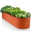 9-in-1 Galvanized Steel Raised Garden Bed 8×2×1.5 ft Modular Planter for Gardening Vegetables Flowers 18 Tall Metal Raised Gard