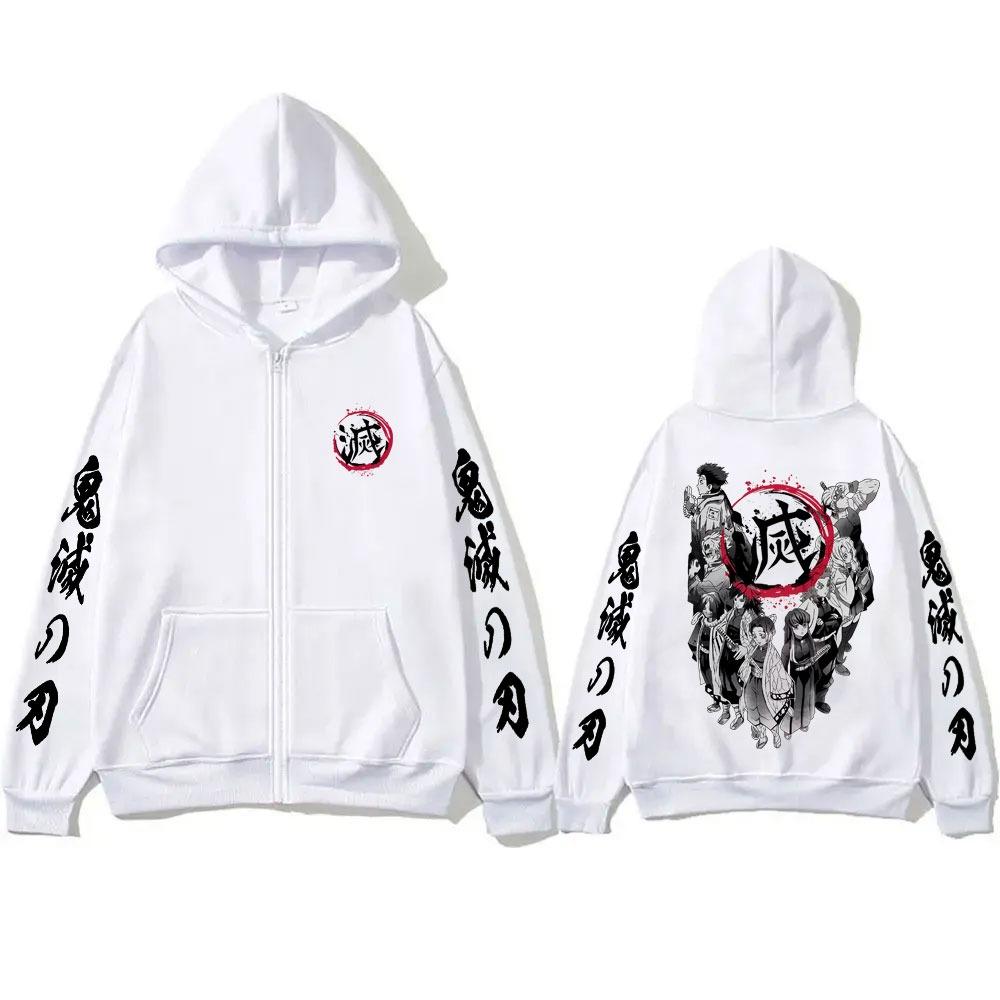 Anime Devil Killer Zipper Hoodie Men's Fashion Women's Super Large Zipper Sportswear Men's Retro Casual Zipper Jacket