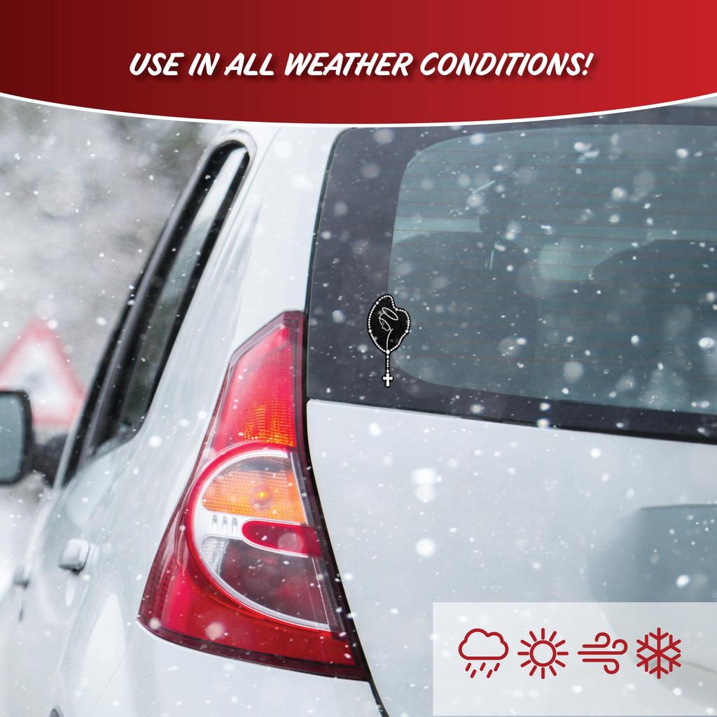 Maria Rosary Decal for Car, Truck, Tablet, Tumbler, Cell Phone - Christian Stickers Set