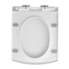 Square Toilet Seat PP Thick Quiet Close Toilet Lid Modern Bathroom Accessory for Home Comfort