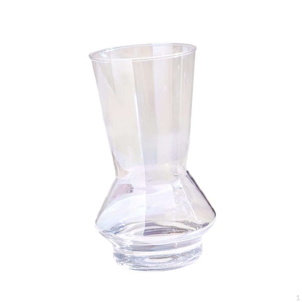 Glass Vase Flower Pot Gift Arrangement Flowerpot Desktop Ornament for Restaurant Cafe Wedding
