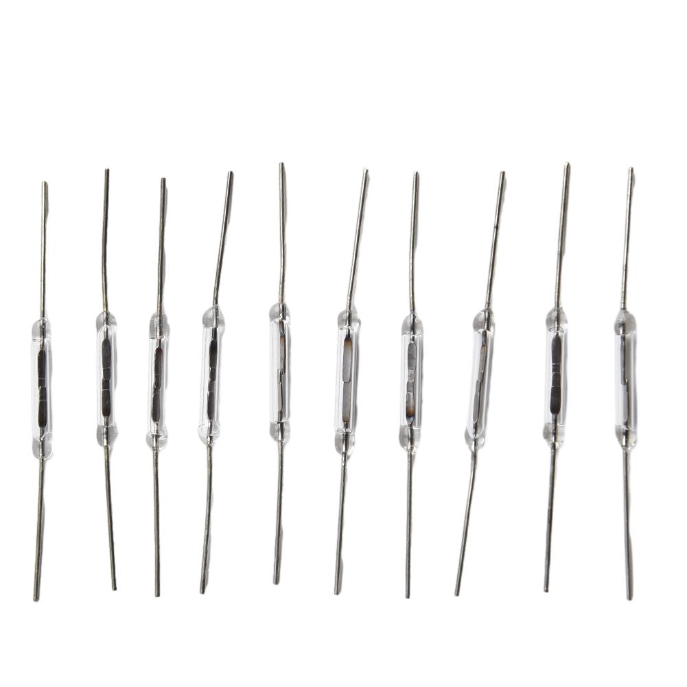 Interruptor Reed 0,5A 100VDC 10W 14*2mm Vidro Normalmente Aberto