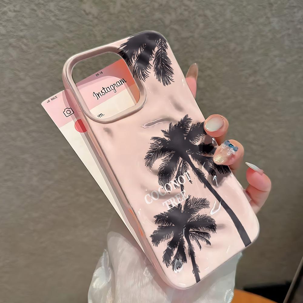 For Iphone 11 Pro Max Case Black Coconut Tree Protective Cover For Iphone 15 14 17 Plus 13 Air 12 16 Cover Funda