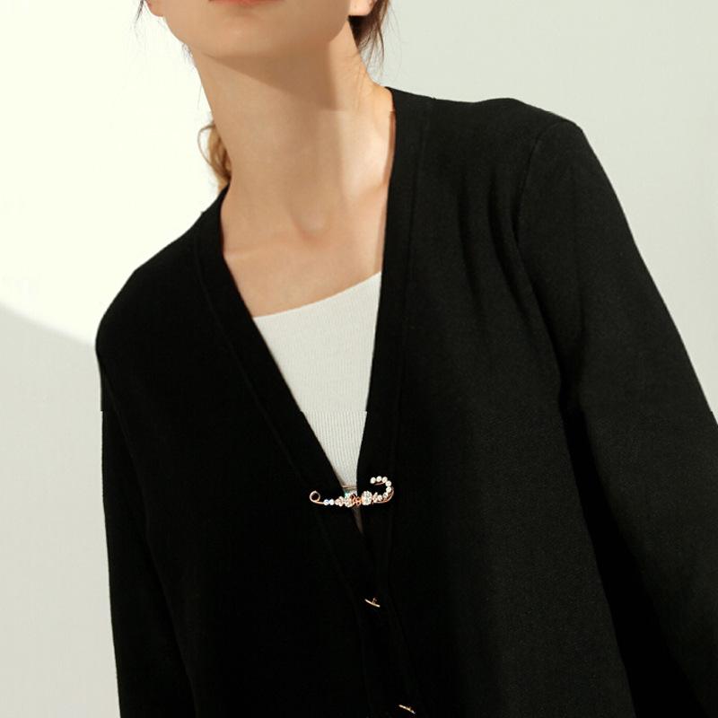 1PCS Large Pin Bohemian Style Shiny Brooch Coat Anti-exposure Silk Scarf Buckle Shawl Buckle Pin Versatile Corsage