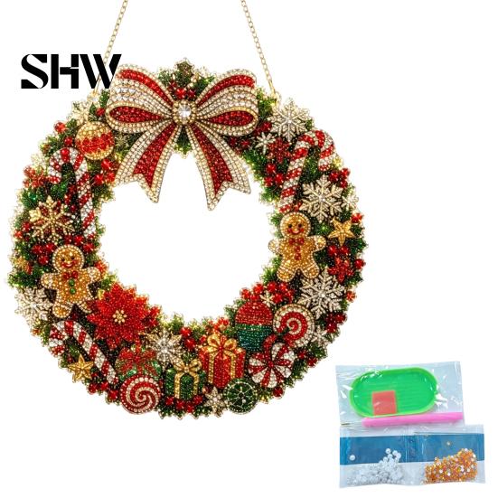 Art And Craft Supplies for Kids Christmas Faux Diamond Ornament, DIY Santa Claus Sun Catcher Kit, Rhinestone Parent Child Interactive Crafts