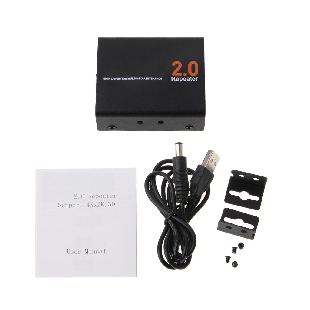

HDMI-совместимый повторитель сигнала 2.0, адаптер-удлинитель усилителя сигнала 2160P 3D 4Kx2K