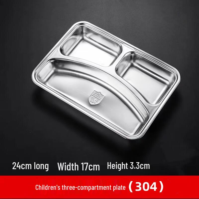 Stainless Steel Divided Lunch Tray
