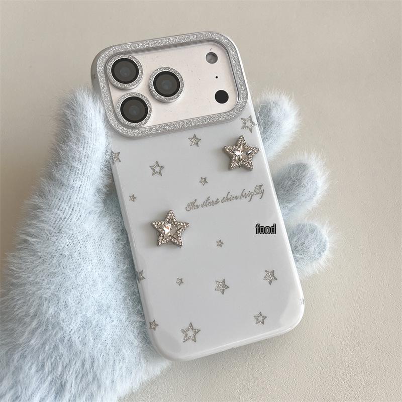 

3D Rhinestone Glitter Stars iPhone 17 Pro Max Case for Apple 16, 15, 14/13 15Pro