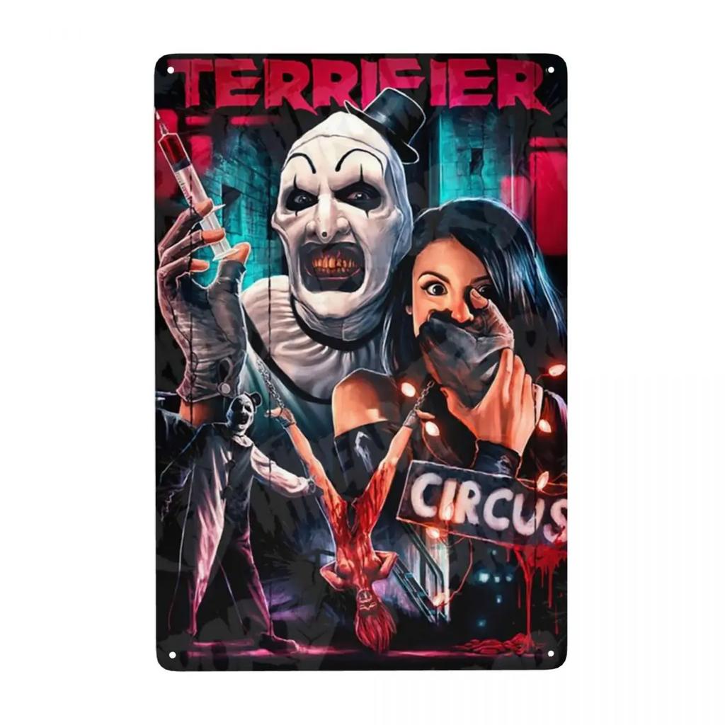 Retro Terrifiers Halloween Horrorfilm Metallschilder Benutzerdefinierte Blechschilder Tor Garten Bars Heimdekor 30x20cm
