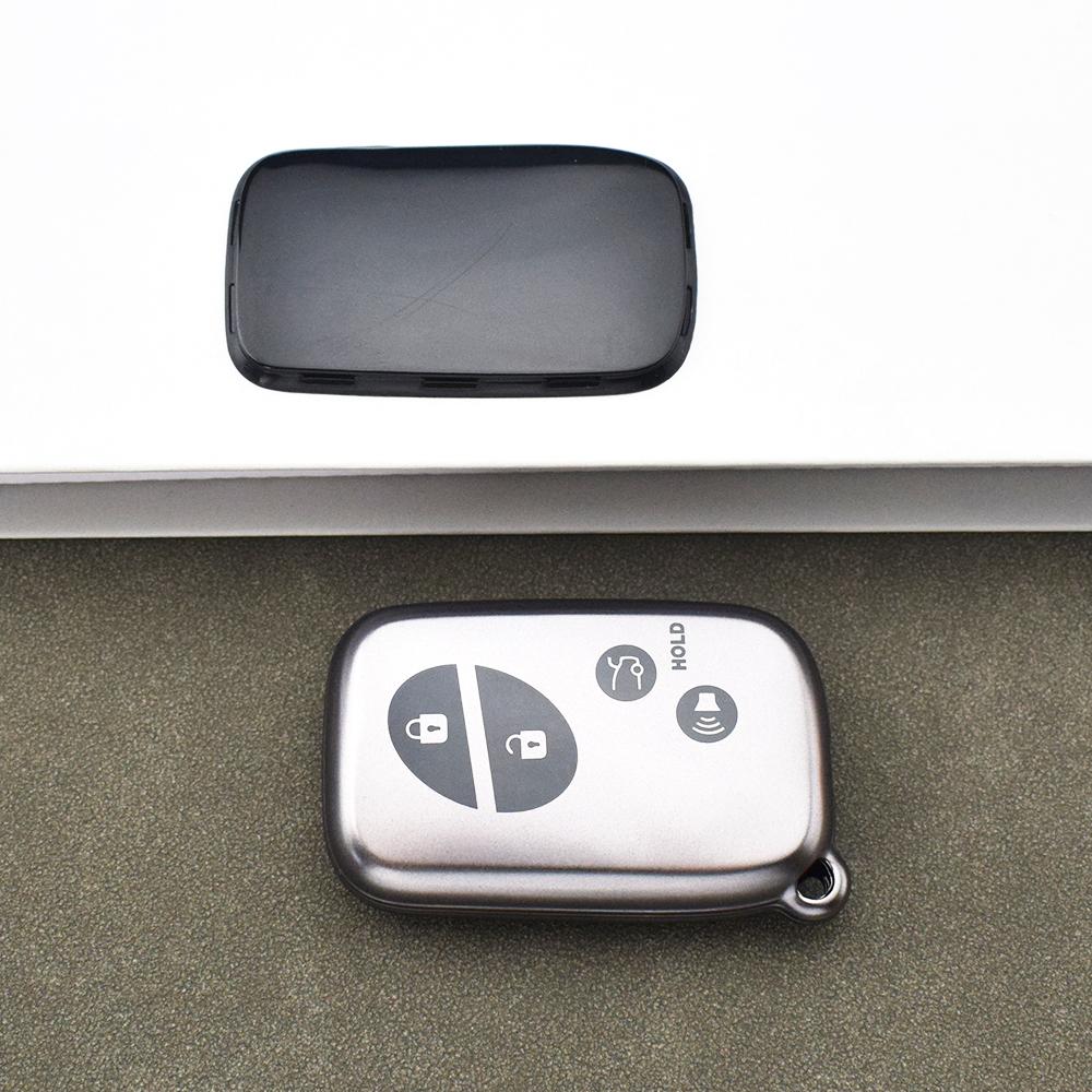 3/4 Tasten TPU Gunmetal für Lexus LS460 GS300 450h 460h IS250 IS300C RX270 ES240 ES350 CT200H GX400 GX460 Autoschlüsselhülle