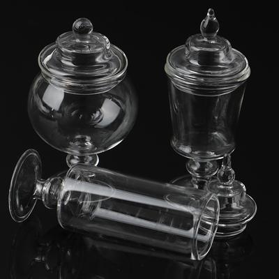 1/12 Puppenhaus Miniatur Glasgefäß Bonbonglas mit Deckel Küche Heimdeko