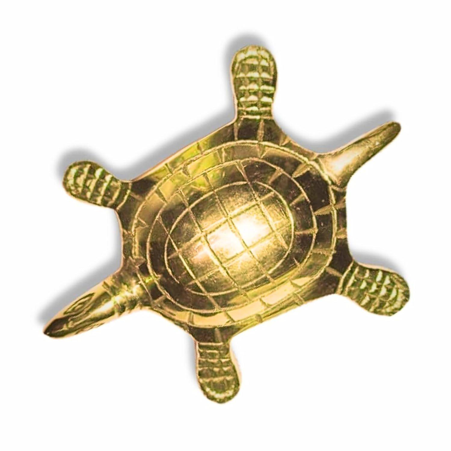 Brass Big Turtle with Yantra Statue |Pital Kachhua | for Peace & Prosperity | Idol and Figurines | Turtle for Good Luck