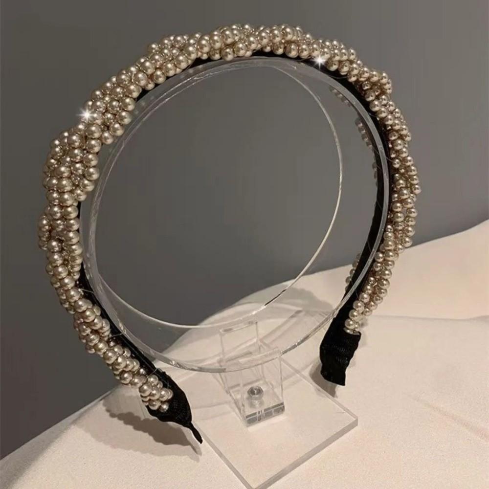 Vintage geflochtene Perlen-Haarreifen Märchenstil Damen-Haarreifen Damen-Haarschmuck