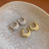 Geometric Plain Ring Metal Earrings Femininity Light Luxury Niche Design High-end Stud Earrings Cold Wind Ear Jewelry