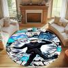 Jujutsu Kaisen Print Round Rug, Washable Floor Carpet, For Entryway Dorm Laundry Room Office Study, Home Decor Birthday Christmas Gift