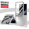 Phone Case with Steel Film for Samsung Galaxy Z Flip 7 FE 6 5 4 3 Hinge Protection Anti-drop Cover Electroplate Mechanical Style