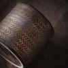 Tea Sealed Storage Tank Porcelain Sealed Jar Tea Storage Jar Rough Pottery Imitation Bamboo Woven Pattern Vintage Ceramic Jars