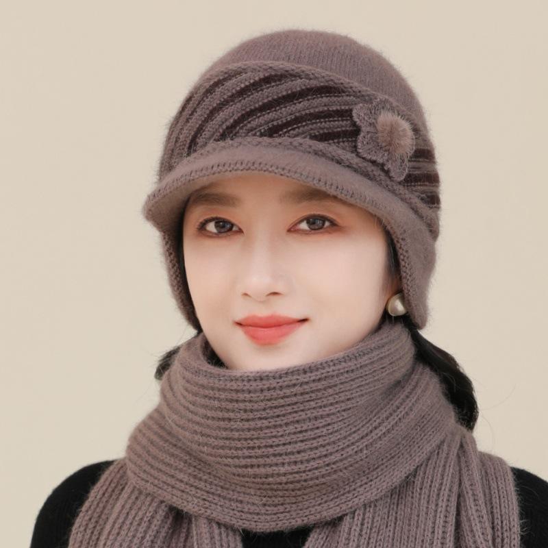 

Уютный вязаный берет для женщин — зимнее тепло с защитой ушей, на толстой флисовой подкладке, идеально подходит для дней рождения и особых случаев single hat хаки