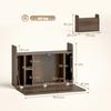 Wall-Mounted Desk, Computer Table, Fold-Down Shelf with Storage, 77 x 20 x 51 cm