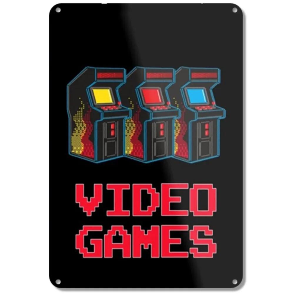 Arcade Game Reproduction Metal Sign Vintage Wall Plates Decor Retro Metal Poster Wall Tin Plates