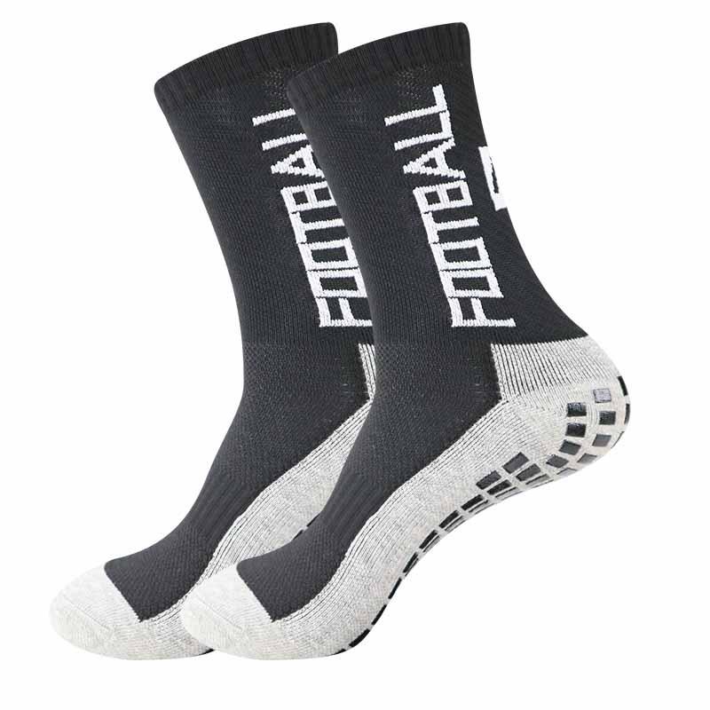Men's Non-Slip Glue-Dot Football Socks - Thick Towel Cushion, Mid-Tube Training Sports Socks