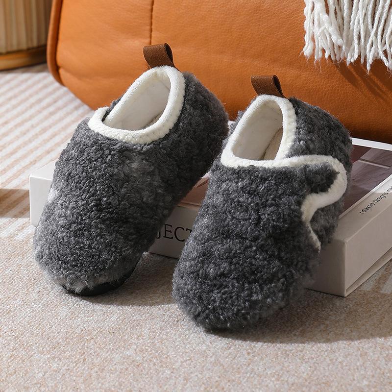 Children's non-slip soft-soled floor socks, adult autumn and winter indoor thermal socks, fleece-lined and thickened baby floor shoes