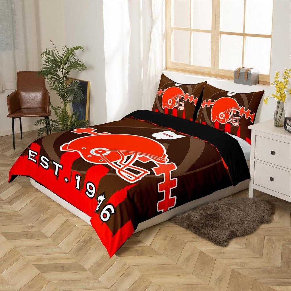 Rugby Three-Piece Quilt Cover 3D Digital Printing Bedding Set Four Seasons Bed Cover