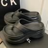 Fashion Fashion Chunky Heel Clip Toe Flip Flops 2025 New Thick Platform Women Eva Slippers Summer Outdoor Wear Beach Nonj-Slip Sandals
