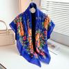 20252025 winter new fashion flower shawl office with warm velvet scarf decorative bag headscarf women