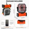 Camping Fan 20000mAh Battery Powered Fan Rechargeable 4 Speeds with LED Lantern - Hanging Portable Outdoor Cold Fan Tent Fans