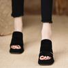 Fashion versatile waterproof table high heels women's 2025 summer new simple skirt open-toed thick heel high-heeled sandals