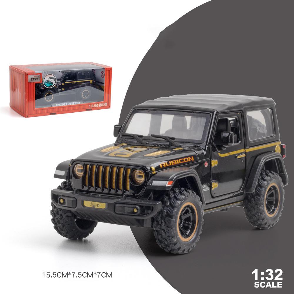 1/32 Jeeps Wrangler Rubicon 1941 Off-Road Alloy Car Diecasts & Toy Vehicles Car Model Sound and Light Car Toys for Kids Gifts