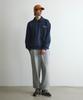COVERNAT Collared Half-Zip Sweatshirt Dark Blue
