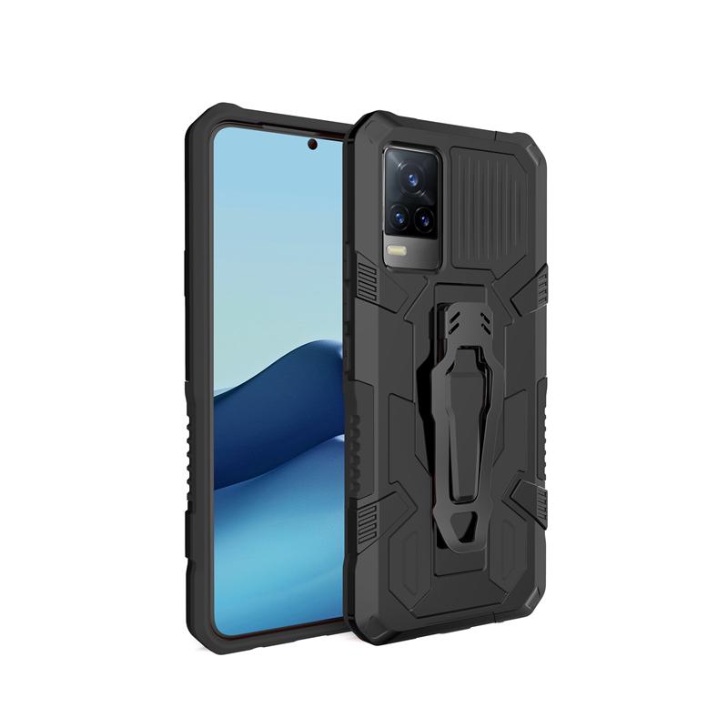 Armor Shockproof Case For VIVO V21E V21 V20 SE Y73 Y72 Y53s Y51 Y31 Y20 Y20s Y20i Y30 Y50 Magnetic Metal Belt Clip Stand Cover