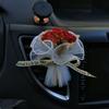 Yousheng Artificial Flower Compact Design Fragrance Deodorizer Romantic Roses Dried Flowers Car Air Vent Freshener Auto Scent