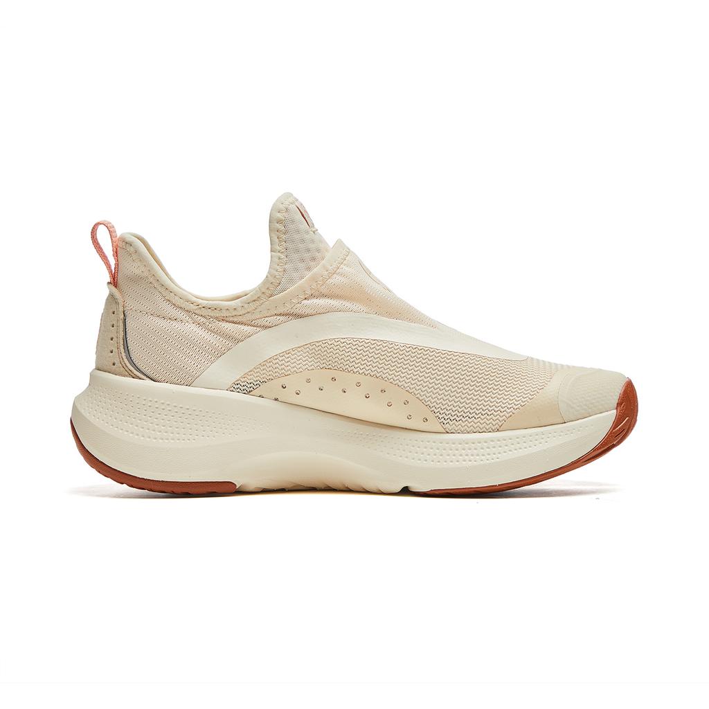 Li Ning Soft Go Comfortable Versatile Non-Slip Wear-Resistant Low-Top Casual Shoes Women Sneaker Swan-White AGLU166-3