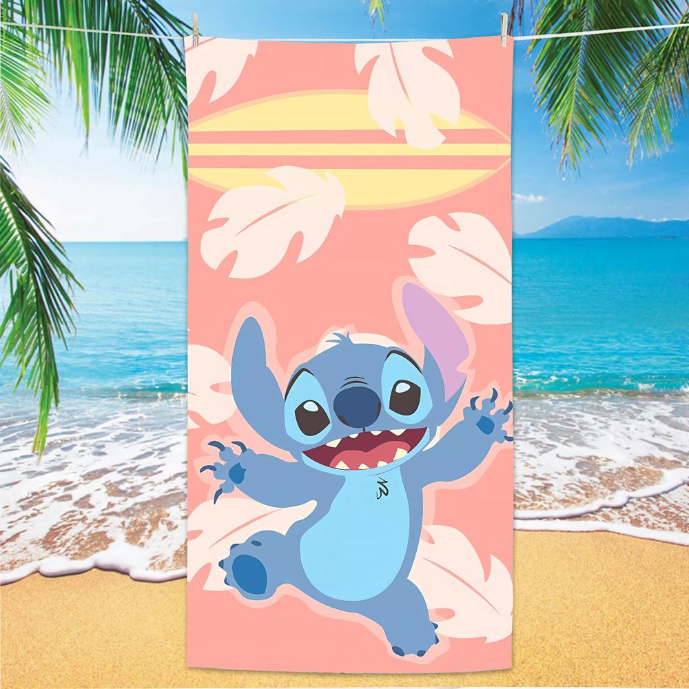 New Printed Beach Towel Stitch Kulomie Beach Towel Children'S Cartoon Towel Cloth