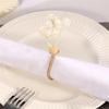 6Pcs Simple Napkin Holder Artificial Green Leaf Napkin Rings for Parties Dinner Wedding Banquets Table Decoration