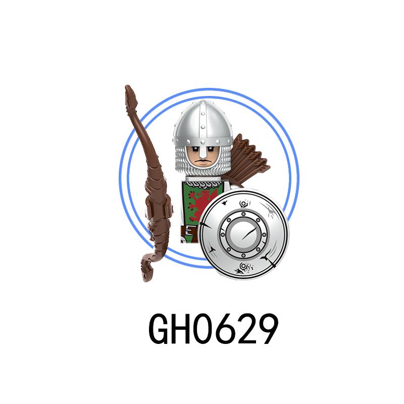 G0180 Medieval Soldiers Knights Mini Assembled Building Block Action Figures Toys