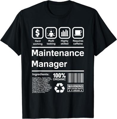 Camiseta Gerente de Manutenção Presente Engraçado Camiseta Unissex